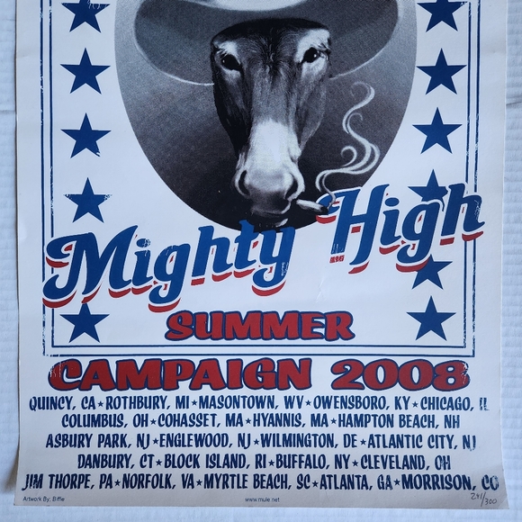 2006 Gov't Mule Mighty High Summer Campaign Poster R. Biffle Limited Ed - Picture 3 of 6